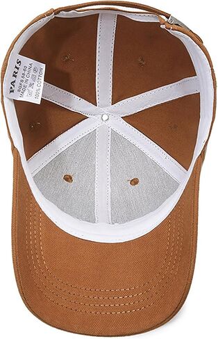 قبعة بيسبول قطنية قابلة للتعديل مطرزة بحروف باريس من Yolrdiw Fashion للرجال والنساء in Kuwait