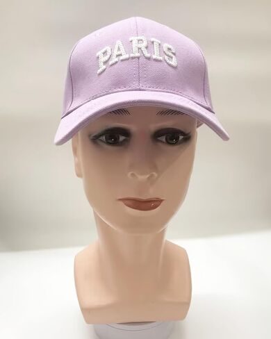 قبعة بيسبول قطنية قابلة للتعديل مطرزة بحروف باريس من Yolrdiw Fashion للرجال والنساء in Kuwait