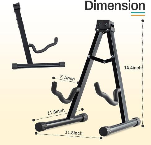 حامل جيتار MOSEN، عبوتان من حامل جيتار على شكل حرف A قابل للطي مع أذرع مطاطية وإسفنجية غير قابلة للانزلاق للقيثارات الصوتية الكلاسيكية والكهربائية وحامل القيثارة. (MS-2ST) in Kuwait