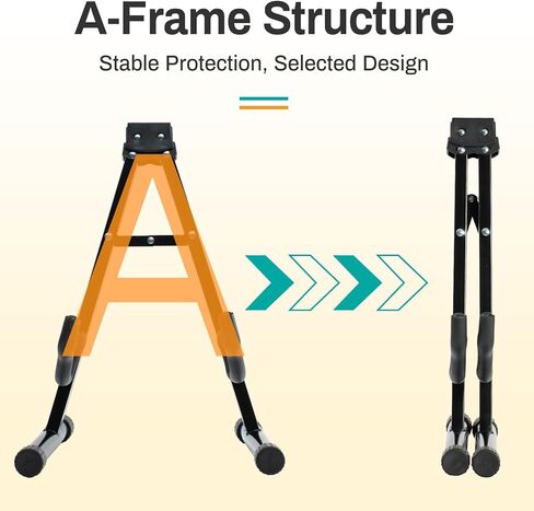 حامل جيتار MOSEN، عبوتان من حامل جيتار على شكل حرف A قابل للطي مع أذرع مطاطية وإسفنجية غير قابلة للانزلاق للقيثارات الصوتية الكلاسيكية والكهربائية وحامل القيثارة. (MS-2ST) in Kuwait