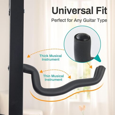 حامل جيتار MOSEN، عبوتان من حامل جيتار على شكل حرف A قابل للطي مع أذرع مطاطية وإسفنجية غير قابلة للانزلاق للقيثارات الصوتية الكلاسيكية والكهربائية وحامل القيثارة. (MS-2ST) in Kuwait