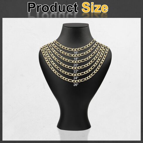 HARFINGTON Mens Chains Necklaces Length Stainless Steel Link Chain Necklace Accessories for Men Women Jewelry Gifts in Saudi Arabia