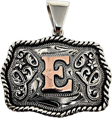 Handcrafted Mini Buckle Pendant. Custom Copper Initial. Hand Engraved. Necklace Gift. Avoid getting it wet. in Saudi Arabia
