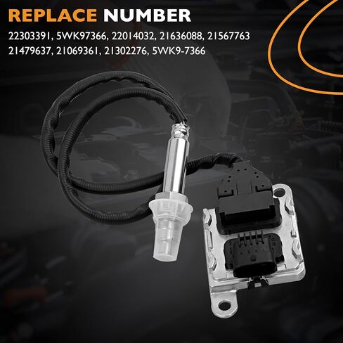 HQPASFY 22303390 NOx Sensor 5WK97367 Inlet Nitrogen Oxide Sensor Compatible with Volvo D11 D13 D16 VHD VN VNL VNM VT Mack CHU GU LEU MP7 MRU Replace# 21479638 102013 5WK9 7367 in Saudi Arabia