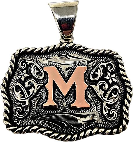Handcrafted Mini Buckle Pendant. Custom Copper Initial. Hand Engraved. Necklace Gift. Avoid getting it wet. in Saudi Arabia
