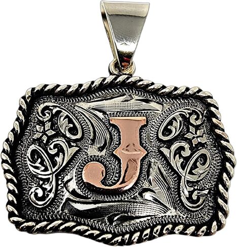 Handcrafted Mini Buckle Pendant. Custom Copper Initial. Hand Engraved. Necklace Gift. Avoid getting it wet. in Saudi Arabia