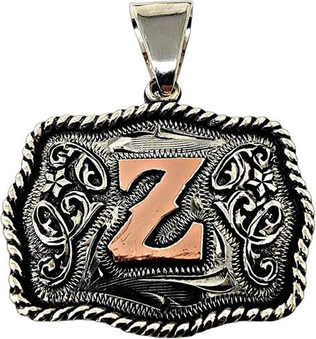 Handcrafted Mini Buckle Pendant. Custom Copper Initial. Hand Engraved. Necklace Gift. Avoid getting it wet. in Saudi Arabia