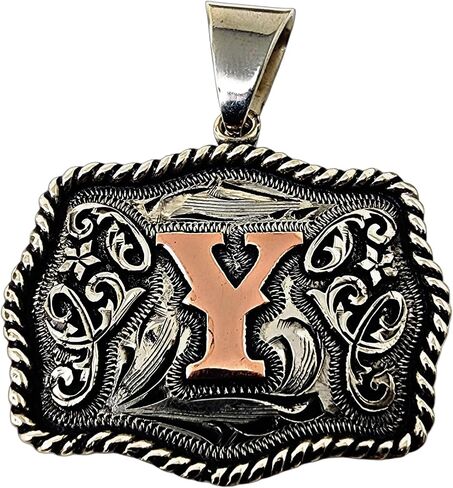 Handcrafted Mini Buckle Pendant. Custom Copper Initial. Hand Engraved. Necklace Gift. Avoid getting it wet. in Saudi Arabia