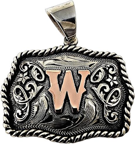 Handcrafted Mini Buckle Pendant. Custom Copper Initial. Hand Engraved. Necklace Gift. Avoid getting it wet. in Saudi Arabia