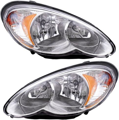 Pair Set Headlights Headlamp Lens Housing Assembly for 06-10 for Chrysler PT Cruiser in Saudi Arabia