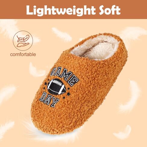 Boys Ball Sports Slippers, Soft Curly Plush House Shoes, Non-Slip Indoor Sports Fans Slipper, Cozy Warm Gift for Kids in Saudi Arabia