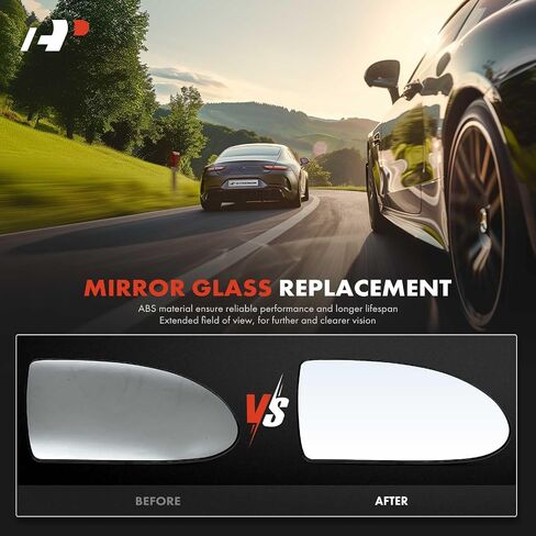 A-Premium Right Passenger Side Non-Heated Mirror Glass with Backing Plate - Compatible with Hyundai Accent 2006 2007 2008 2009 - Exterior Side View Convex Mirror in Saudi Arabia