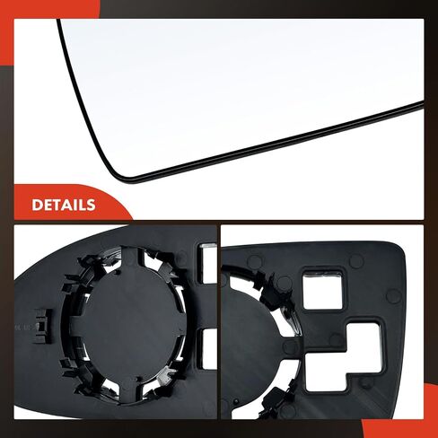 A-Premium Right Passenger Side Non-Heated Mirror Glass with Backing Plate - Compatible with Hyundai Accent 2006 2007 2008 2009 - Exterior Side View Convex Mirror in Saudi Arabia