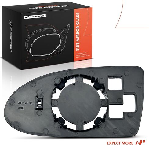 A-Premium Right Passenger Side Non-Heated Mirror Glass with Backing Plate - Compatible with Hyundai Accent 2006 2007 2008 2009 - Exterior Side View Convex Mirror in Saudi Arabia