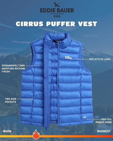 سترة Eddie Bauer للأطفال - سترة CirrusLite مبطنة مقاومة للطقس منتفخة للأولاد والبنات (5-20) in Kuwait