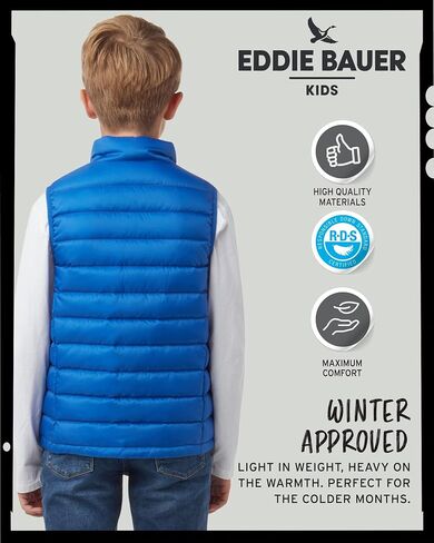 سترة Eddie Bauer للأطفال - سترة CirrusLite مبطنة مقاومة للطقس منتفخة للأولاد والبنات (5-20) in Kuwait