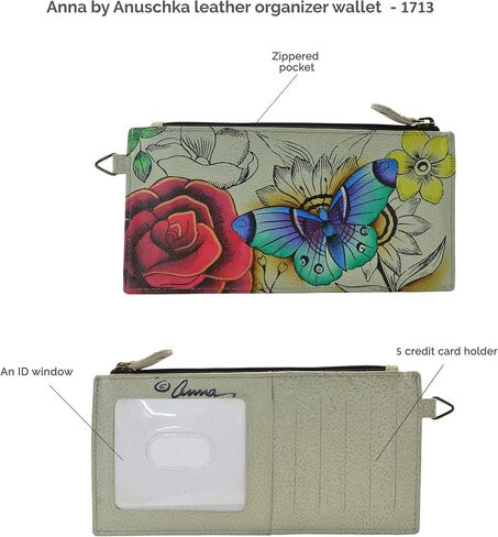 Anna by Anuschka Organizer Wallet | Genuine Leather | Dreamy Peacock Dewberry,One Size in Saudi Arabia