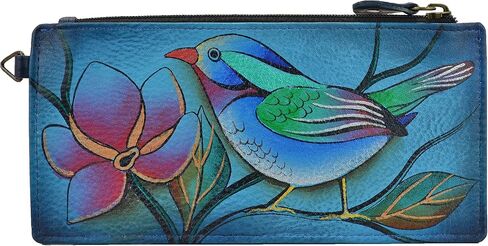 Anna by Anuschka Organizer Wallet | Genuine Leather | Dreamy Peacock Dewberry,One Size in Saudi Arabia
