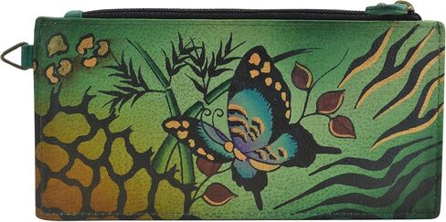 Anna by Anuschka Organizer Wallet | Genuine Leather | Dreamy Peacock Dewberry,One Size in Saudi Arabia