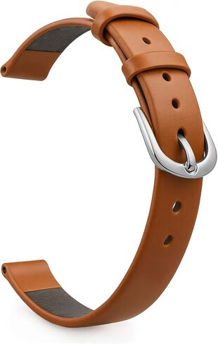 Women Light Brown Smooth Italian Calfskin Watch Band in Saudi Arabia