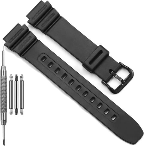 Natural Resin Strap Compatible with Casio F108WH AE1200WH AE-1300WH WS1600H AE1000W A158WA A168WA-1 Watch Band Waterproof Replacement Bracelet in Saudi Arabia