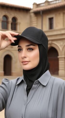قبعة بيسبول حجاب من قطعة واحدة للنساء سريعة الجفاف، قبعة شمس رياضية خارجية، قبعة حجاب in Kuwait