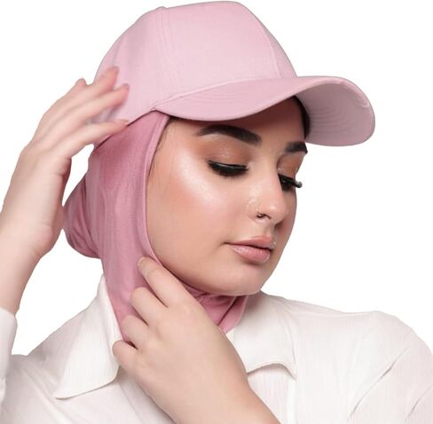 قبعة بيسبول حجاب من قطعة واحدة للنساء سريعة الجفاف، قبعة شمس رياضية خارجية، قبعة حجاب in Kuwait
