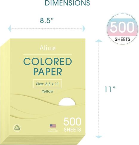Colored Paper 8.5 x 11 - Copy Paper, 600-Pack Letter Size for Printer, Arts & Crafts, DIY Projects - Pink, Green, Blue, Yellow - School & Office Supplies - 150 Sheets Per Color in Kuwait