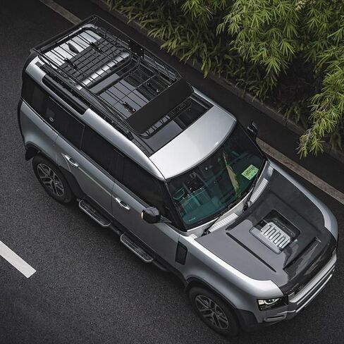 Anti-Rust Rooftop Cargo Basket - 63" x 43" x 6.3", 300 Lbs Capacity Black Roof Rack Carrier for Suvs, Cars, and Trucks in Saudi Arabia