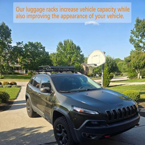 Anti-Rust Rooftop Cargo Basket - 63" x 43" x 6.3", 300 Lbs Capacity Black Roof Rack Carrier for Suvs, Cars, and Trucks in Saudi Arabia