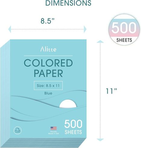 ورق ملون 8.5 × 11 - نسخة نسخ ، حجم حرف 600 حزمة للطابعة والفنون والحرف اليدوية ، مشاريع DIY - الوردي والأخضر والأزرق والأصفر - اللوازم المكتبية - 150 ورقة لكل لون in Kuwait