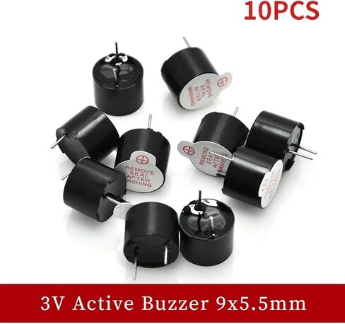 10PCS 3V Mini Active Buzzer 9x5.5mm 0955 Active Piezo Buzzer Alarm Buzzers TMB09A03 in Saudi Arabia