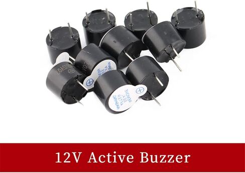 10/20pcs 12V Active Buzzer 12mm*9.5mm Magnetic Long Continous Beep Tone Alarm Ringer Mini Active Piezo Buzzers Kit(20pcs) in Saudi Arabia