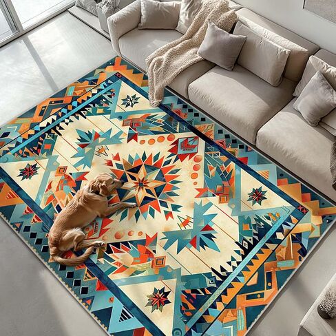 Entryway Rug 2x3 Area Rug Boho Black Red Carpet Non Slip Low Pile Machine Washable Small Rugs for Kitchen Bathroom Bedroom Bedside Indoor Door Mat in Saudi Arabia