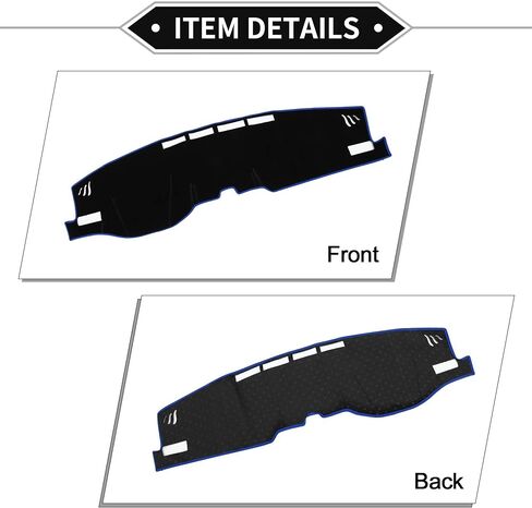 Dash Cover Compatible for Toyota Venza 2008-2017, Non-Slip Polyester Black Red Center Console Dashboard Cover Pad Carpet in Saudi Arabia