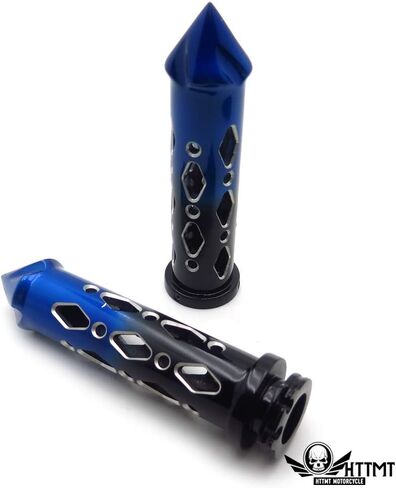 SMT- Black Red Cruiser Motorcycle 7/8" Inch Spike Hand Grips Handlebar Compatible With Harley Davision in Saudi Arabia
