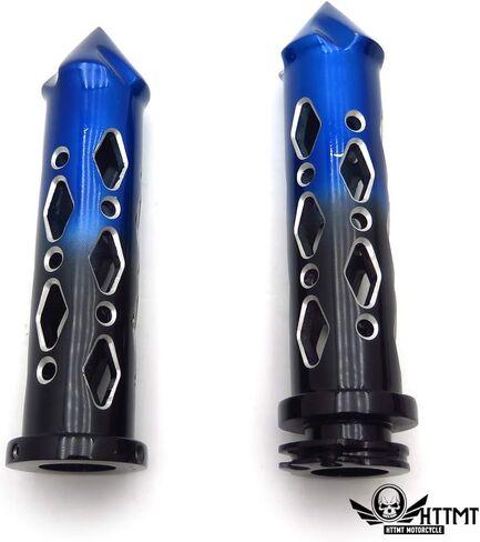 SMT- Black Red Cruiser Motorcycle 7/8" Inch Spike Hand Grips Handlebar Compatible With Harley Davision in Saudi Arabia