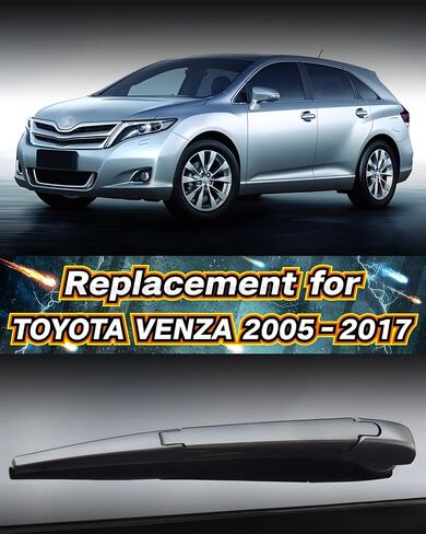 مجموعة شفرات ذراع الممسحة الخلفية، بديلة لسيارة Toyota Venza 2005-2017 | مجموعة ذراع شفرة ممسحة الزجاج الأمامي الخلفي - دقة على طراز OEM in Kuwait