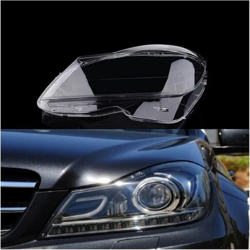 Headlight Clear Lens Lampshade Cover Compatible For Benz C-Class W204 C180 C200 C260 2011-2013,Head Light Shell in Saudi Arabia