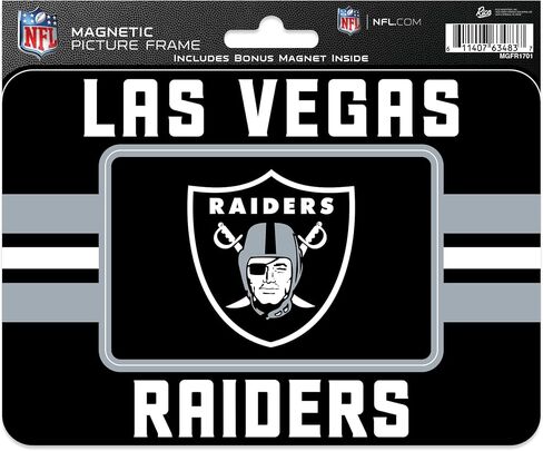 Rico Industries NFL Football New York Jets Stripes Magnetic Picture Frame (5"x6.75") & Magnet Combo Set - Home Décor - Regrigerator, Office, Kitchen in Saudi Arabia