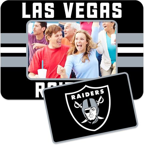 Rico Industries NFL Football New York Jets Stripes Magnetic Picture Frame (5"x6.75") & Magnet Combo Set - Home Décor - Regrigerator, Office, Kitchen in Saudi Arabia