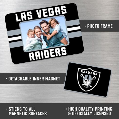 Rico Industries NFL Football New York Jets Stripes Magnetic Picture Frame (5"x6.75") & Magnet Combo Set - Home Décor - Regrigerator, Office, Kitchen in Saudi Arabia