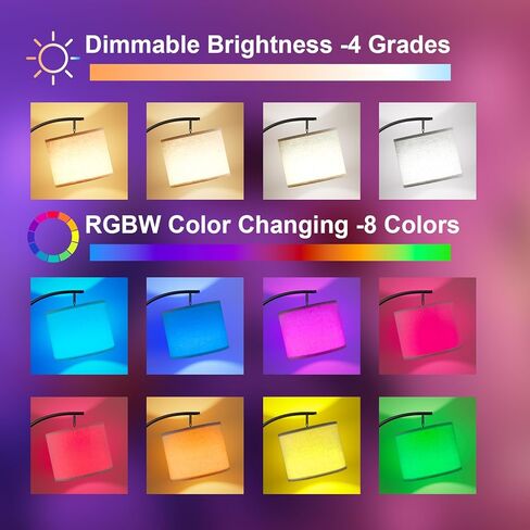 Ambimall 60 "مصابيح أرضية لغرفة المعيشة مع 3 درجات حرارة اللون لمبة وظل قابلة للضبط ، مصباح طويل القامة لغرفة غرفة المعيش in Kuwait