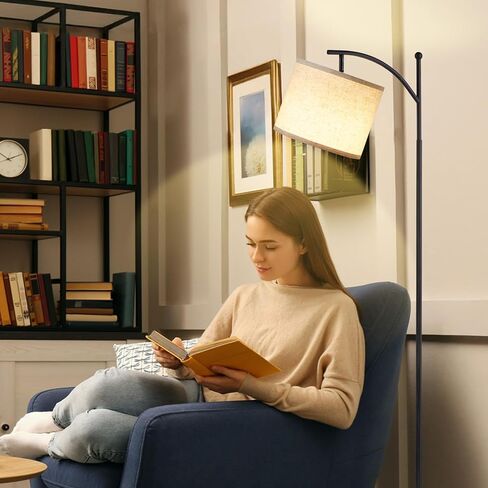 Ambimall 60 "مصابيح أرضية لغرفة المعيشة مع 3 درجات حرارة اللون لمبة وظل قابلة للضبط ، مصباح طويل القامة لغرفة غرفة المعيش in Kuwait