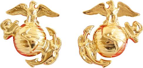 U.S. Marine Corps Eagle Globe & Anchor Dress Collar Emblems in Saudi Arabia