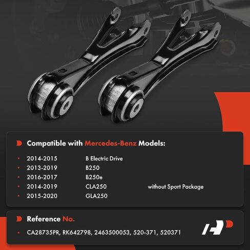 A-Premium 2 x Rear Forward Lower Control Arms, with Bushing, Compatible with Mercedes-Benz CLA250 2014-2019, GLA250 2015-2020, B Electric Drive 2014-2015, B250 2013-2019, B250e 2016-2017 in Saudi Arabia