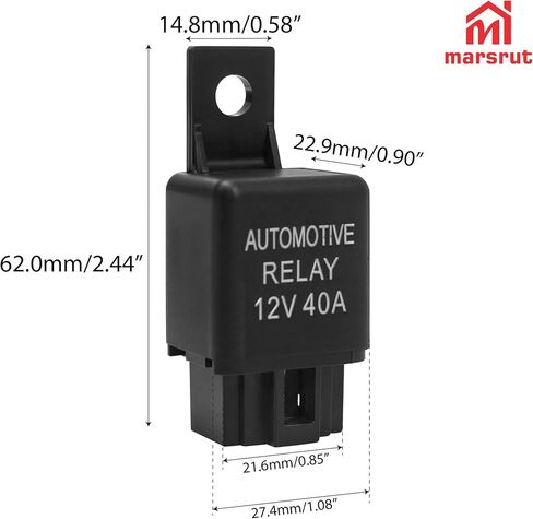 2Pcs 12V 40A Relay, Automotive 4 Pin Relays Fit for YL-388-S FLS821 Fog Driving Light, 12VDC 30A Universal Heavy Duty SPST Relay Replacement Kit for Air Fan Conditioner Starter Bar Wire Wiring Harness in Saudi Arabia