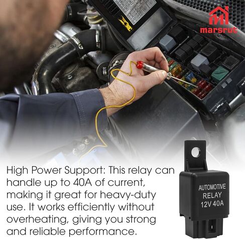 2Pcs 12V 40A Relay, Automotive 4 Pin Relays Fit for YL-388-S FLS821 Fog Driving Light, 12VDC 30A Universal Heavy Duty SPST Relay Replacement Kit for Air Fan Conditioner Starter Bar Wire Wiring Harness in Saudi Arabia