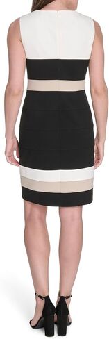Tommy Hilfiger Women's Sleeveless Striped Scuba Crepe Sheath Mini Dress in Saudi Arabia