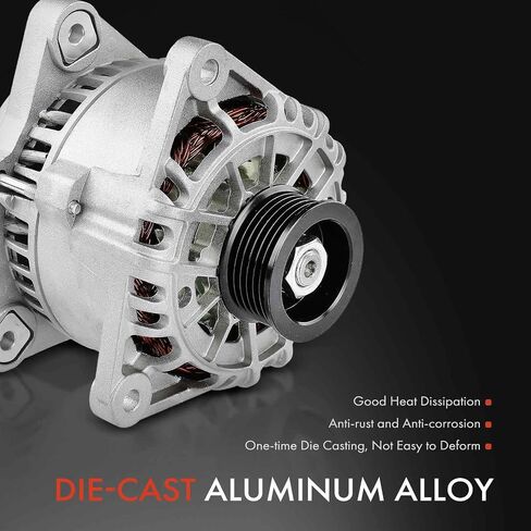 مولد كهربائي ممتاز متوافق مع Ford Ranger 2001-2009 وMazda B2300 2001-2009، L4 2.3L، 110Amp 12V 6-Groove Pulley في اتجاه عقارب الساعة، استبدال # 400-14061 in Saudi Arabia